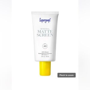Supergoop matte sunscreen. 1.5 fl oz